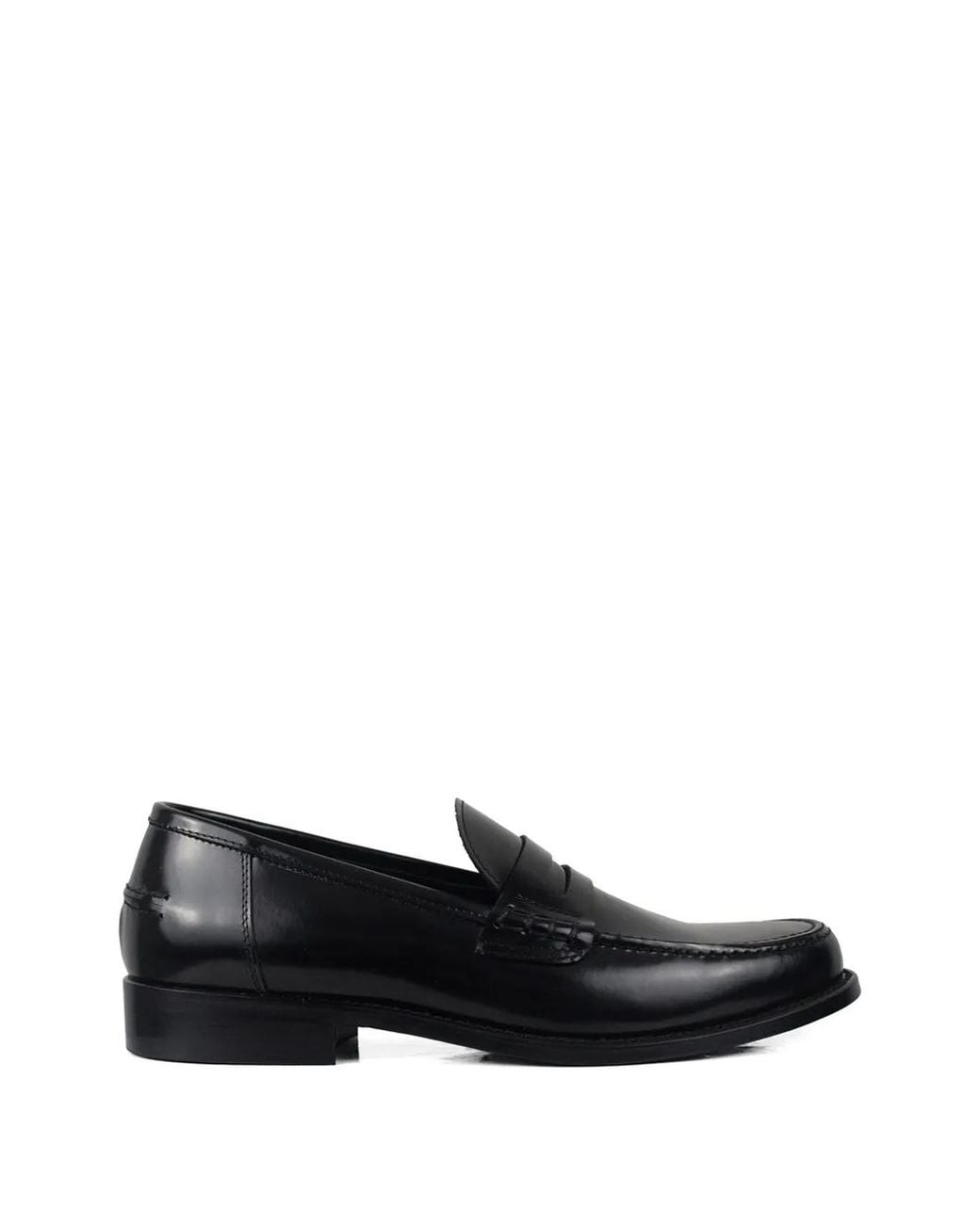 Alberto Fasciani Black Shiny Leather Loafers for men