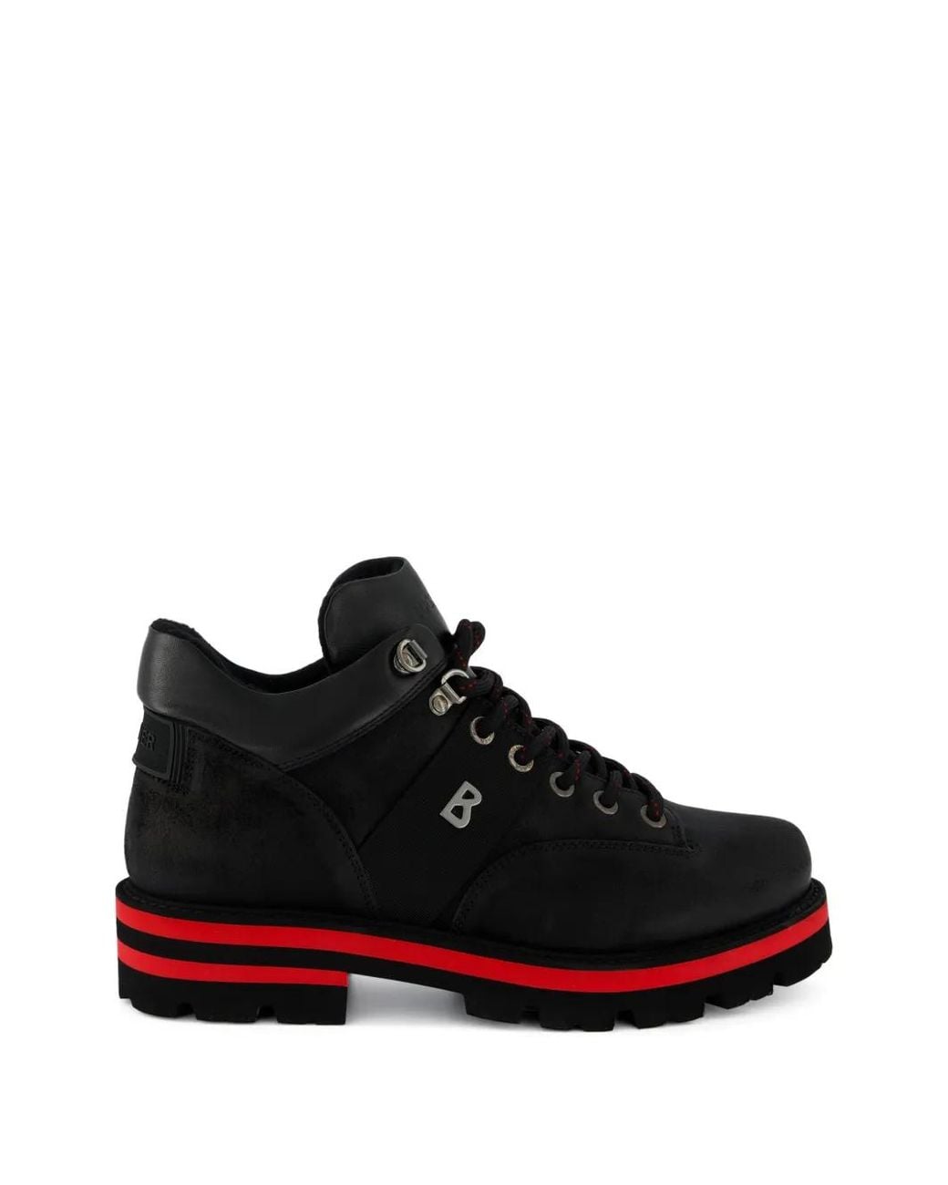 Bogner Black Logo-Plaque Lace-Up Boots for men