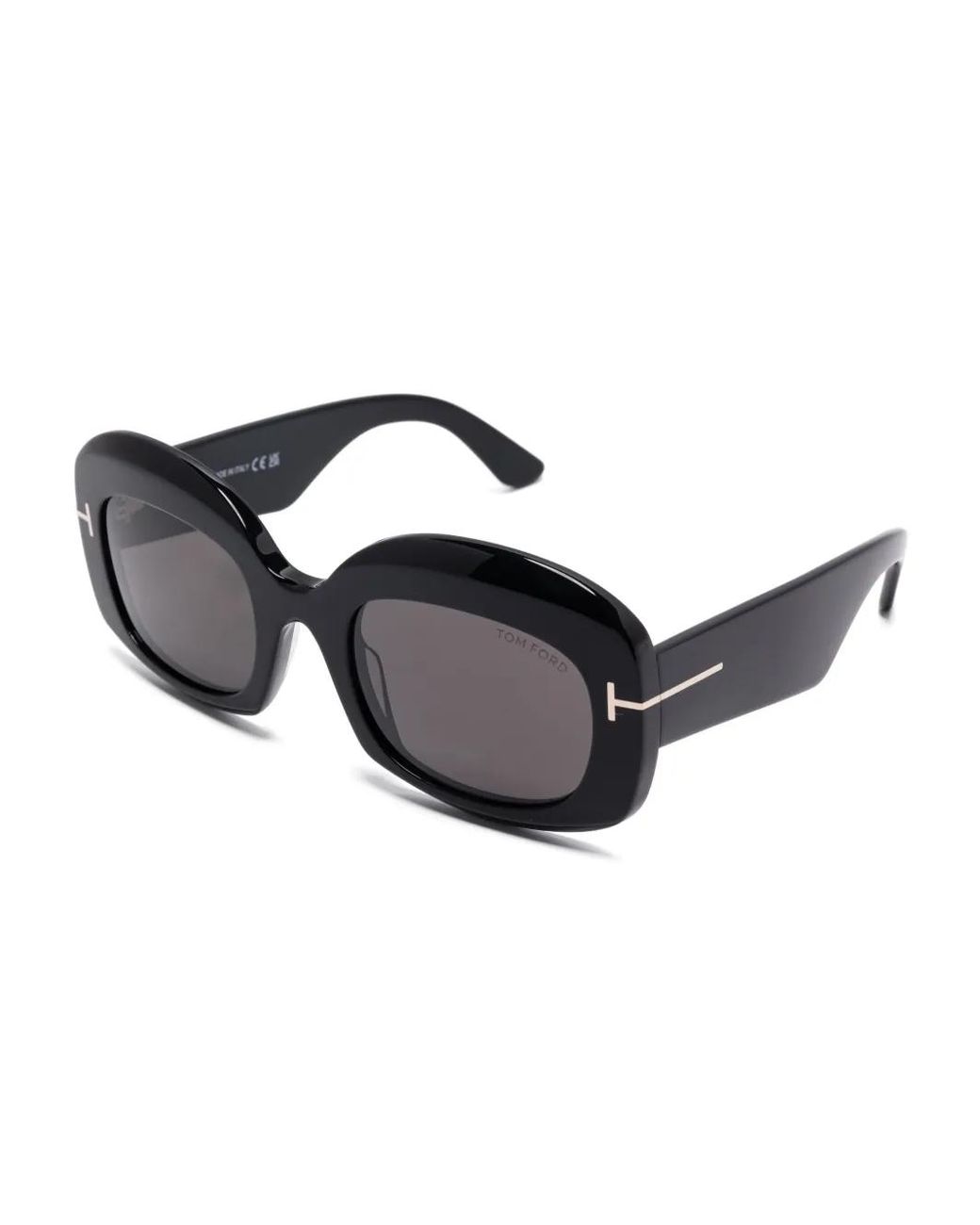 Tom Ford Black Oval-Frame Sunglasses