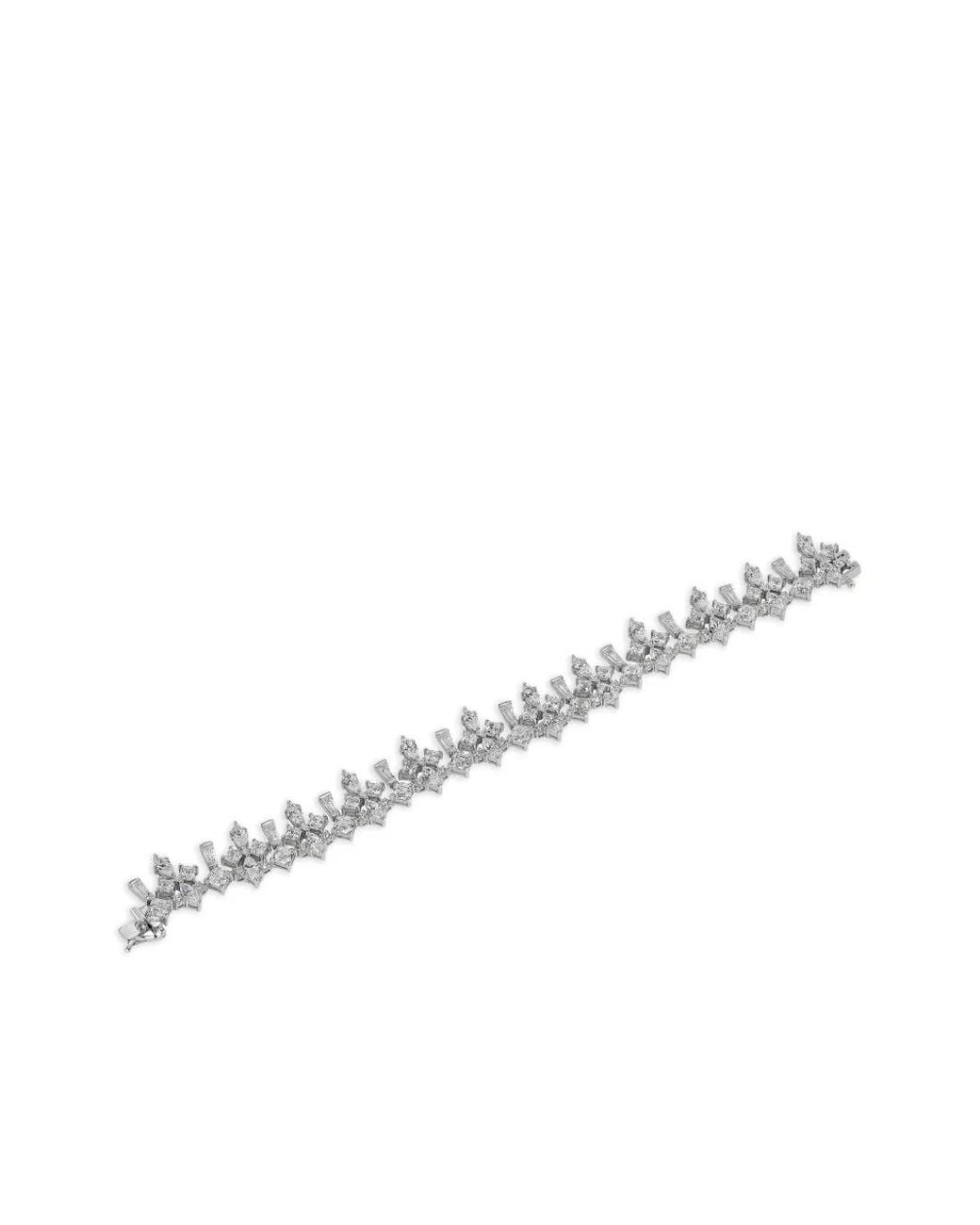 Anabela Chan White 18Kt Fleur-De-Lys Diamond Bracelet