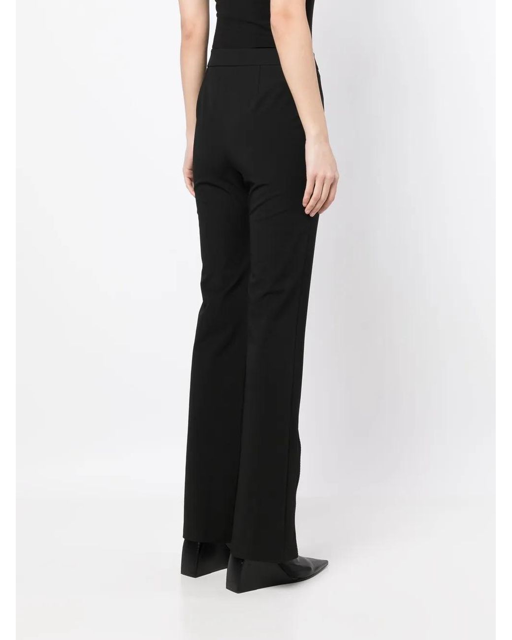 Heron Preston Black Zipped-Ankle Tailored Trousers