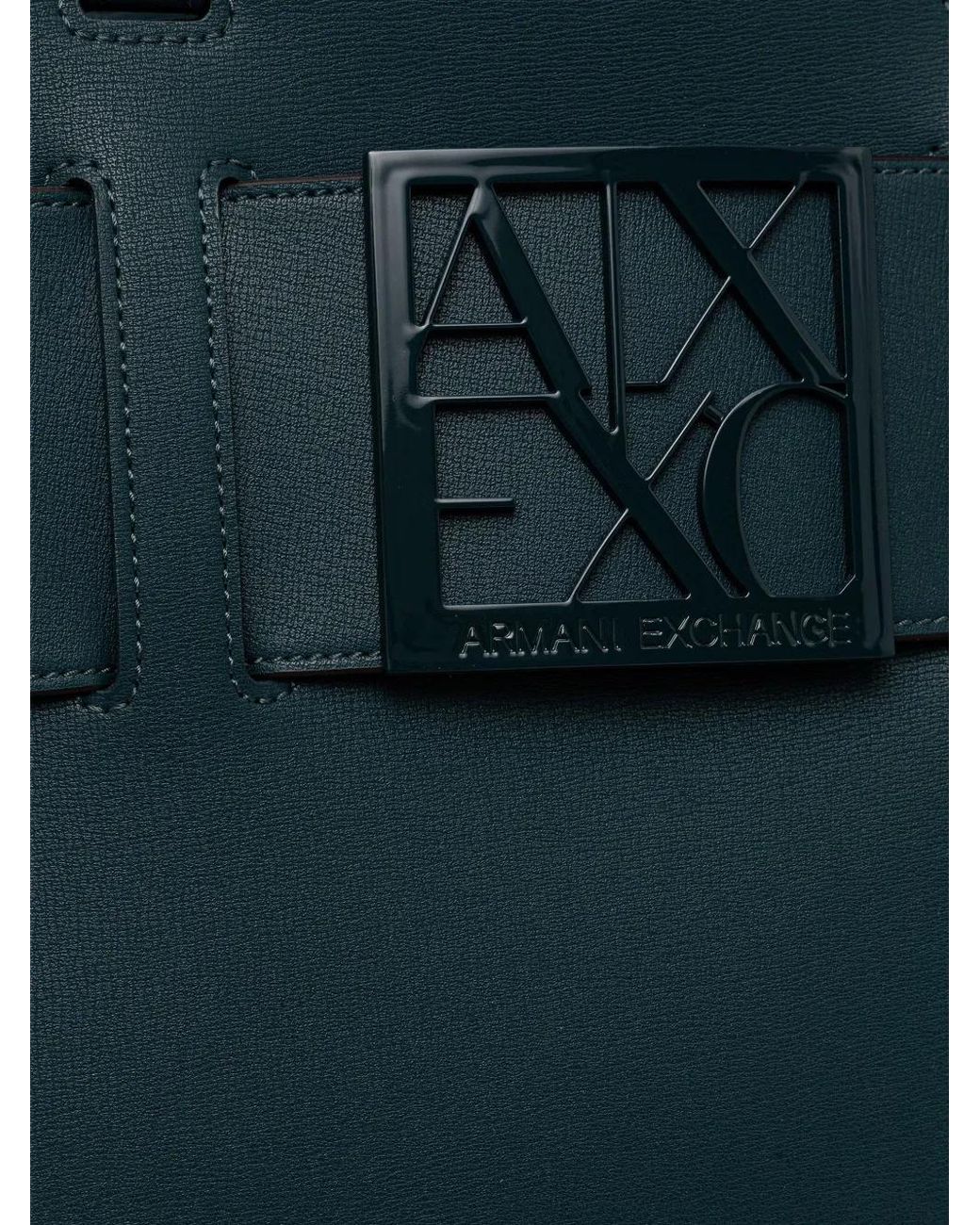 ARMANI EXCHANGE Black Monogram Tote Bag