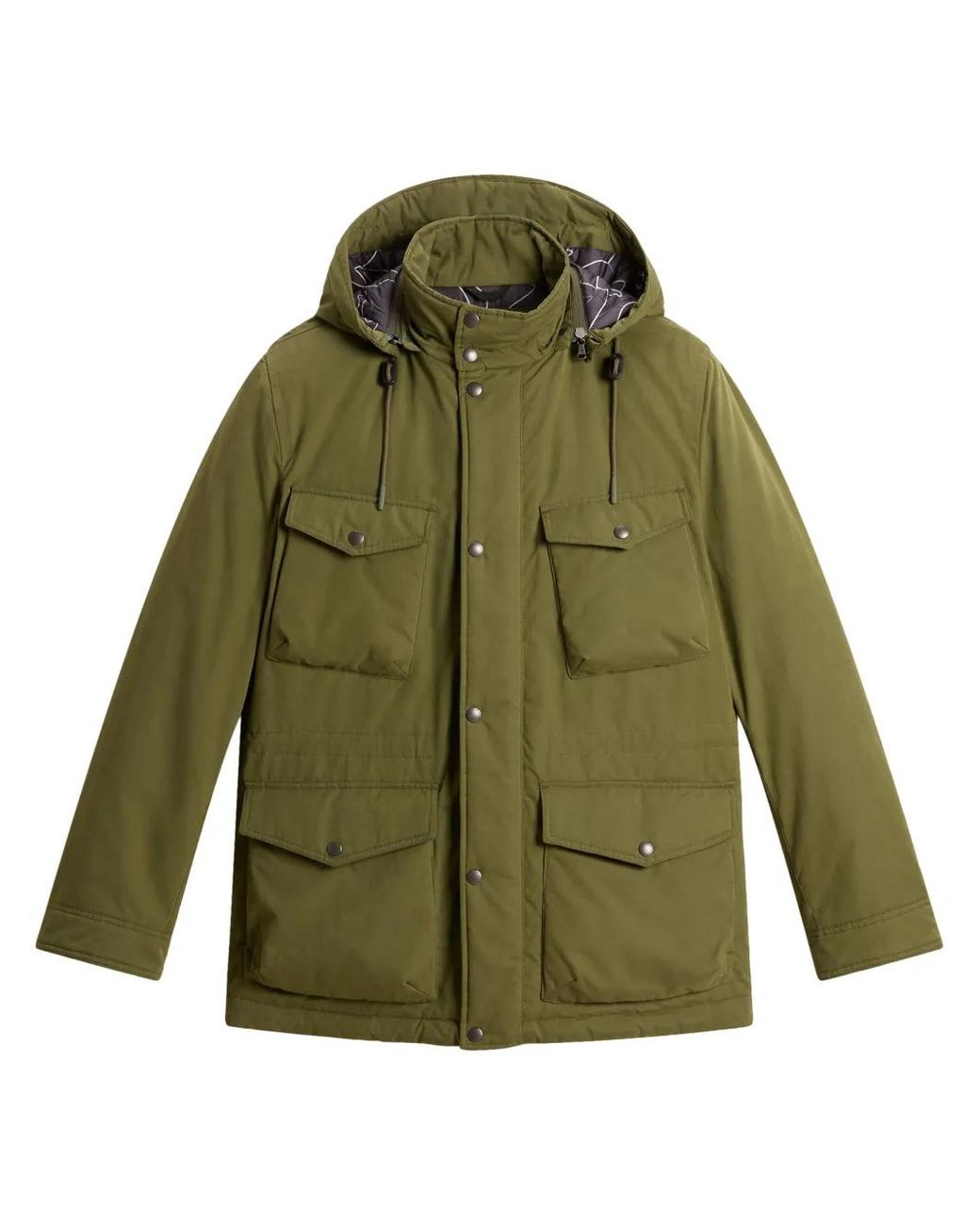 Plumífero Con Capucha Woolrich de hombre de color Green