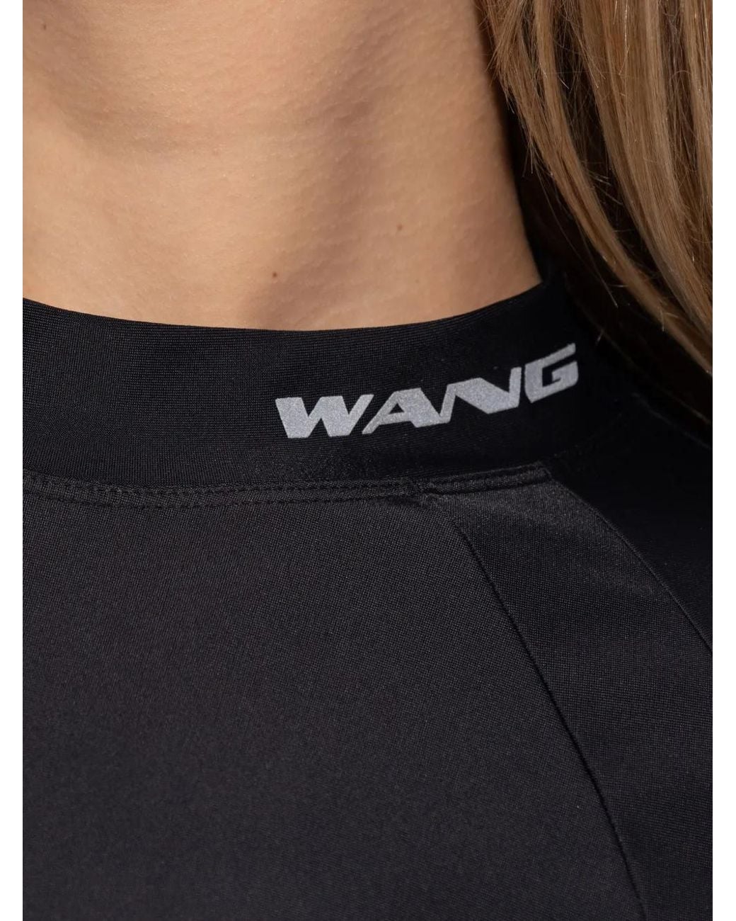 Alexander Wang Black Logo-Print Midi Dress