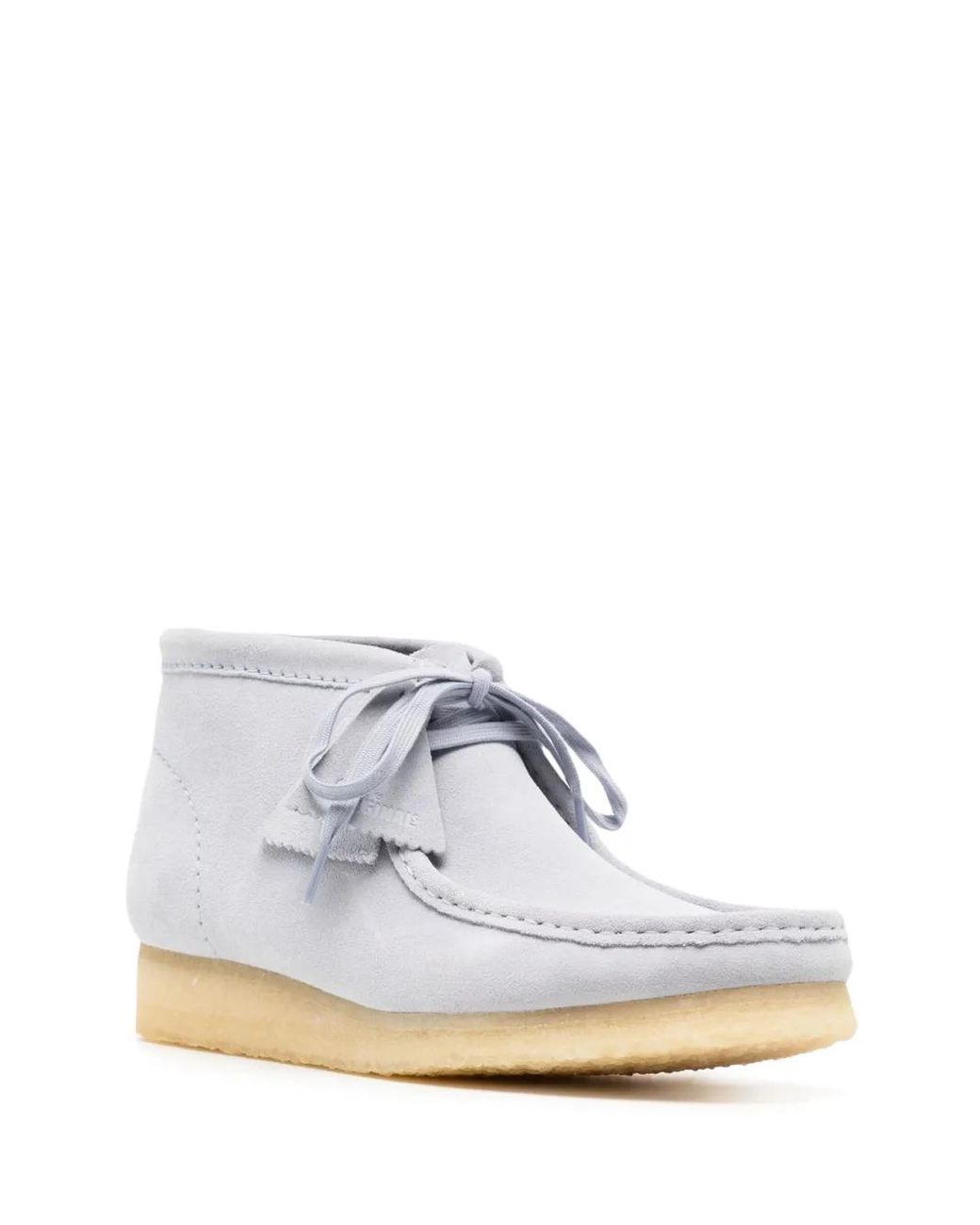 Clarks White Wallabee Suede Desert Boots for men