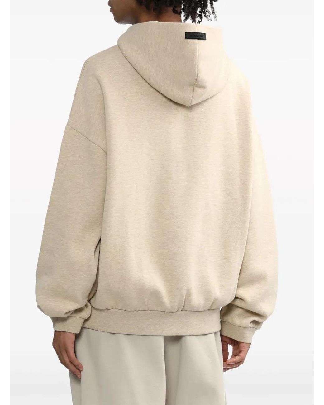 Fear Of God Natural Logo-Embossed Jersey Hoodie for men