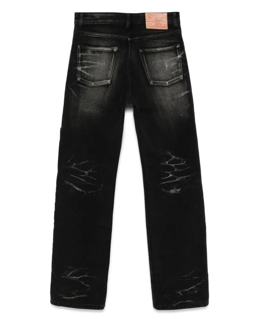 Y. Project Black Touch-Strap Multi-Panel Jeans