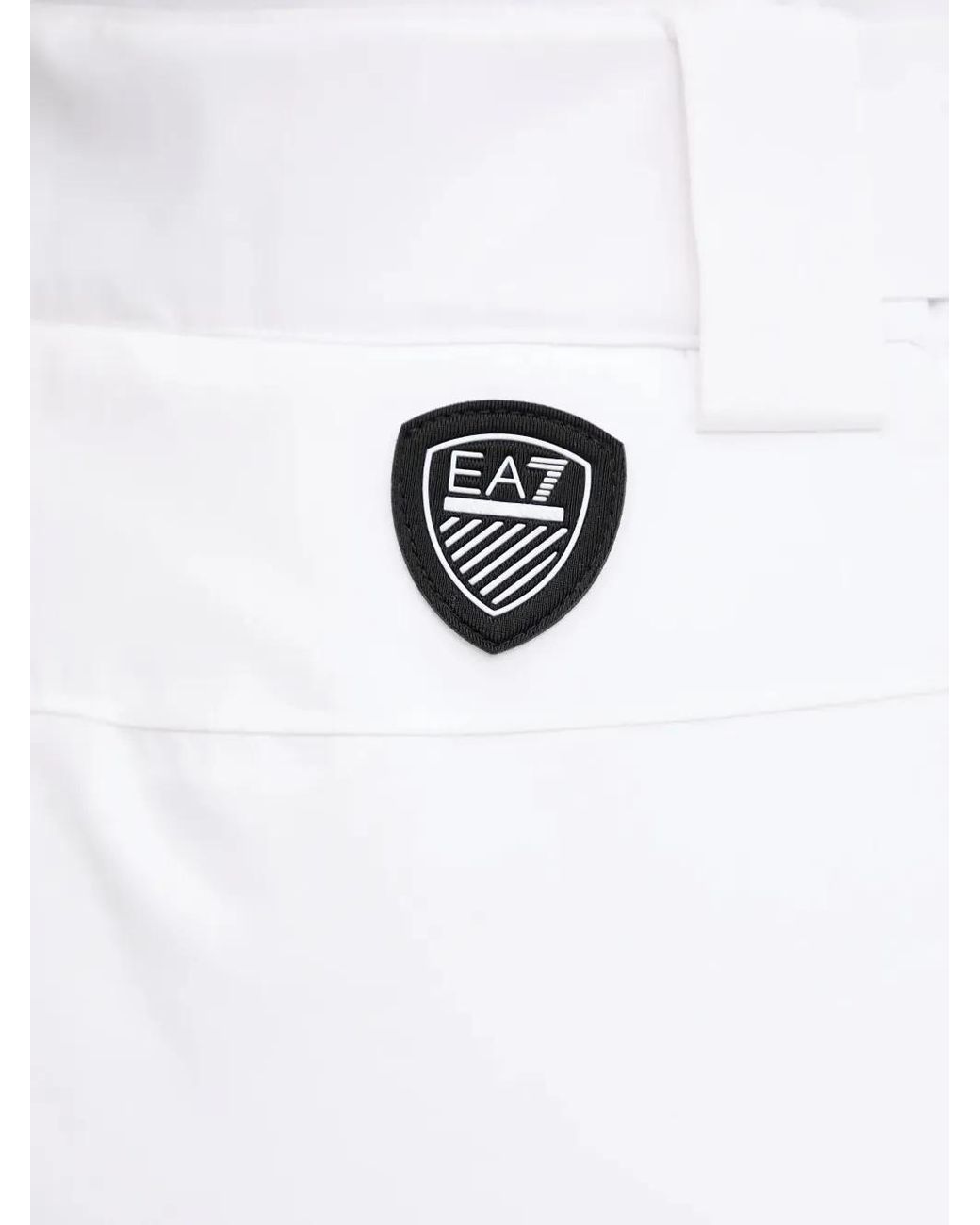 EA7 White Logo-Detail Ski Pants