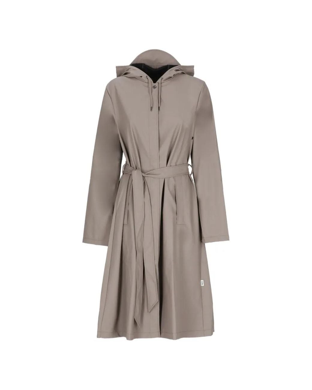 Rains Natural Hooded Belted Coat