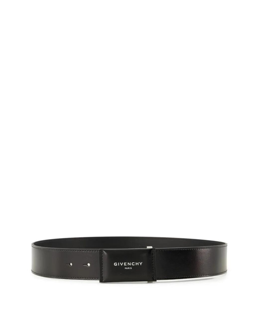 Givenchy White Leather Antigona Plaque Belt 40Mm for men