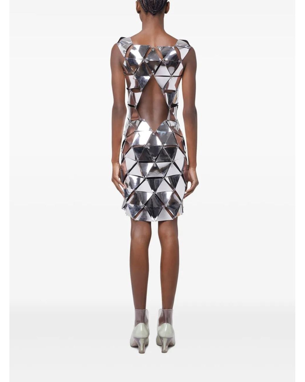 Robe Courte Assembly Rabanne en coloris Gray