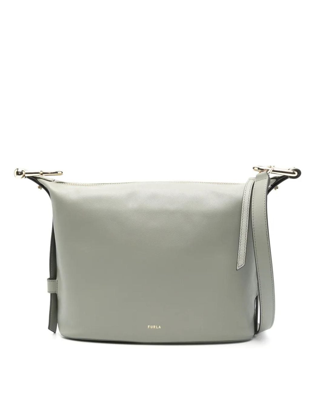 Furla Gray Nuvola Logo-Link Shoulder Bag