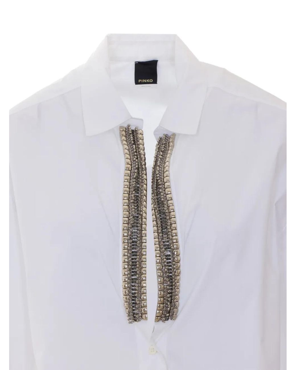 Pinko White Long-Sleeve Shirt