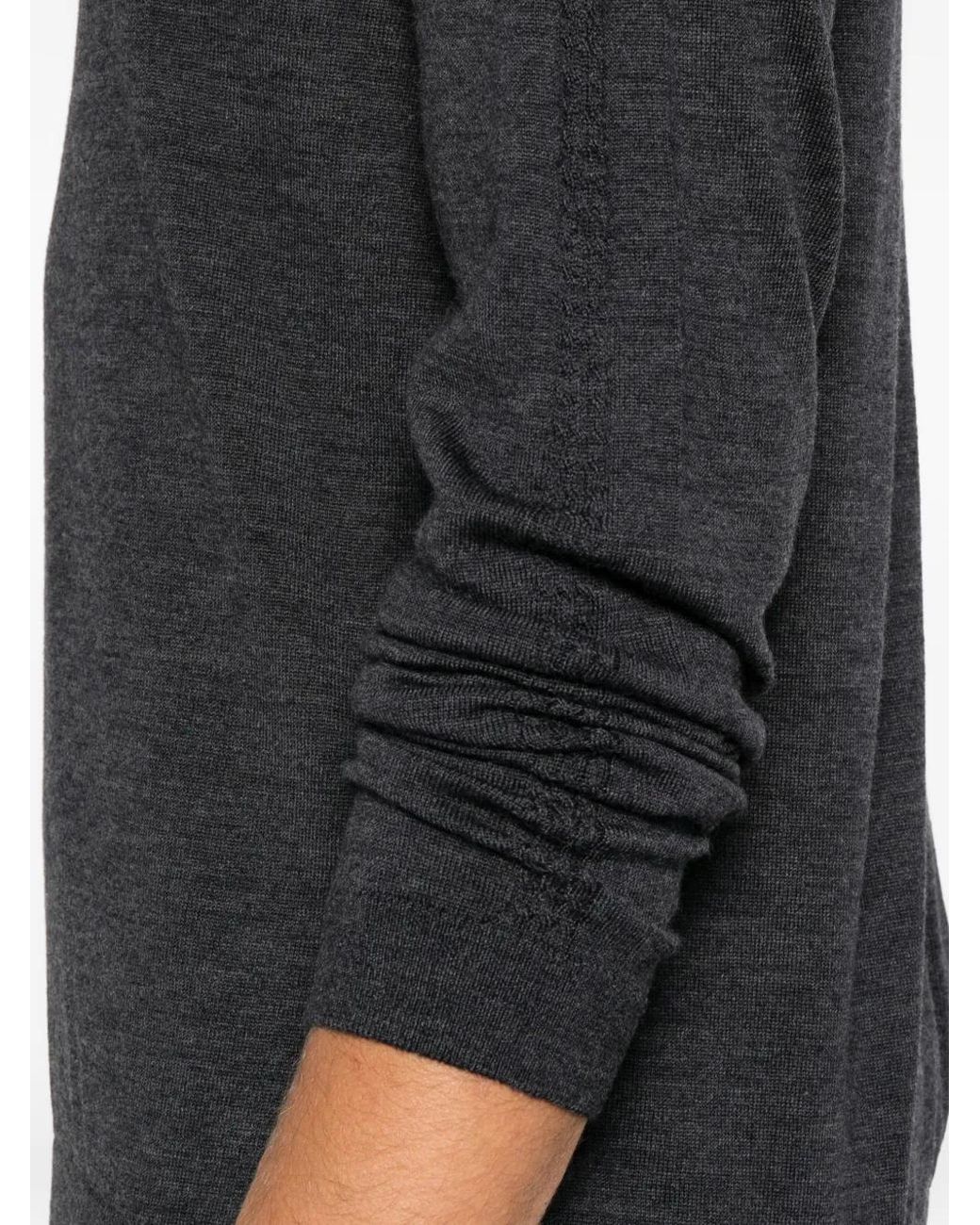 John Varvatos Black V-Neck Sweater for men