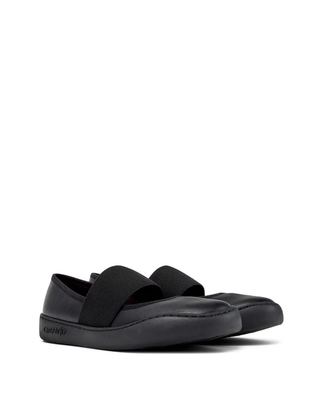 Camper White Peu Touring Elasticated-Strap Ballet Flats