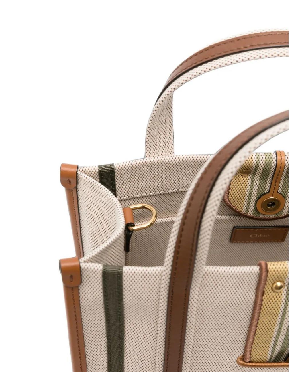 Chloé White Woody Loop Tote Bag