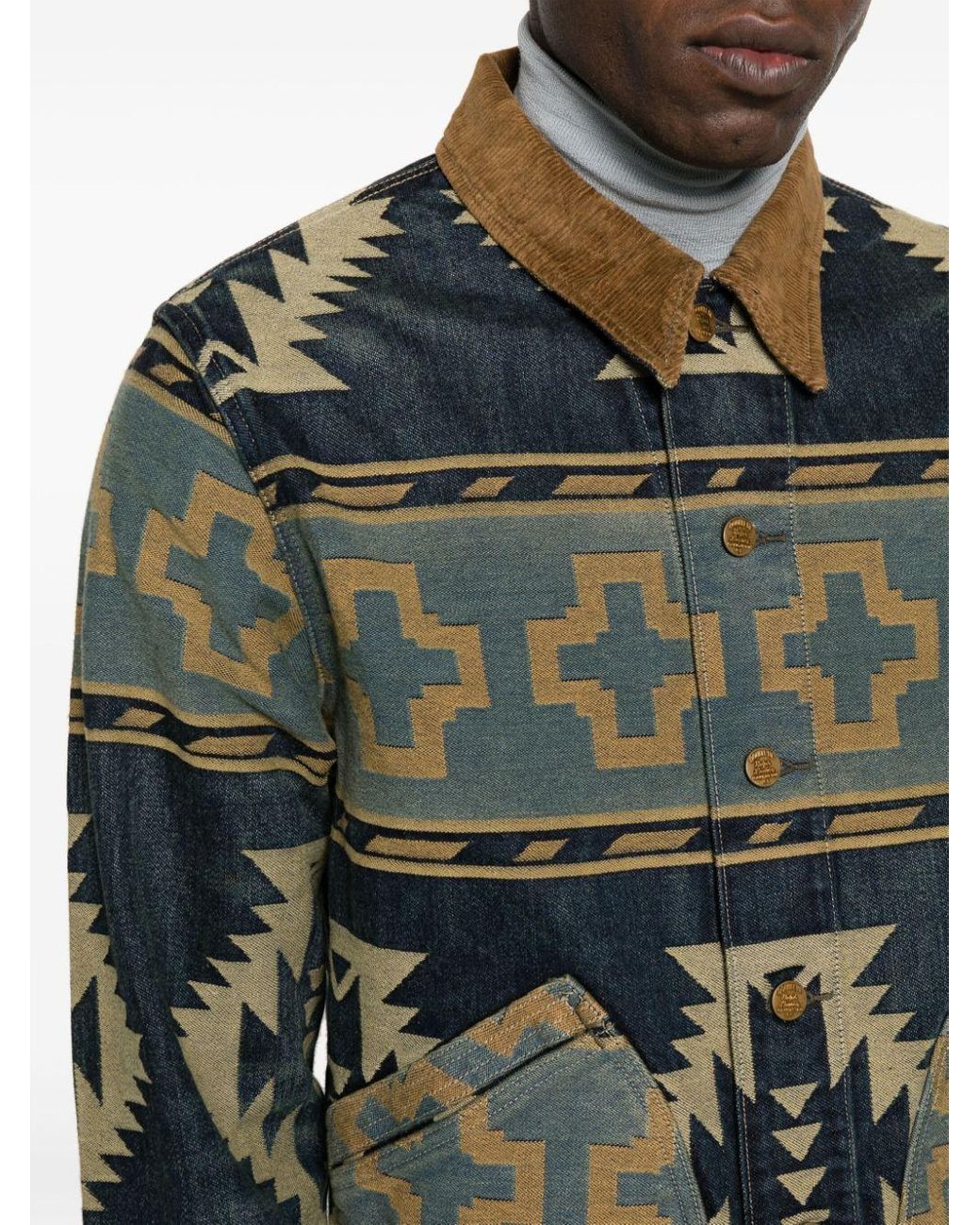 rrl--Denim-patchwork-Jacquard- rrl--Denim-patchwork-Jacquard-