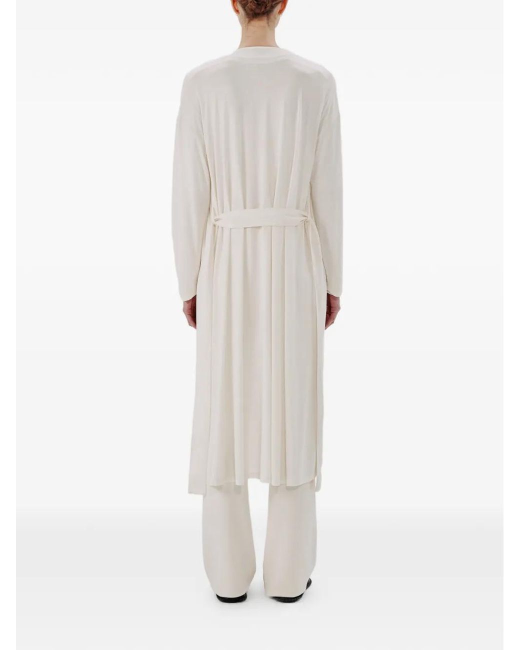 Another Tomorrow White Belted Jersey Robe