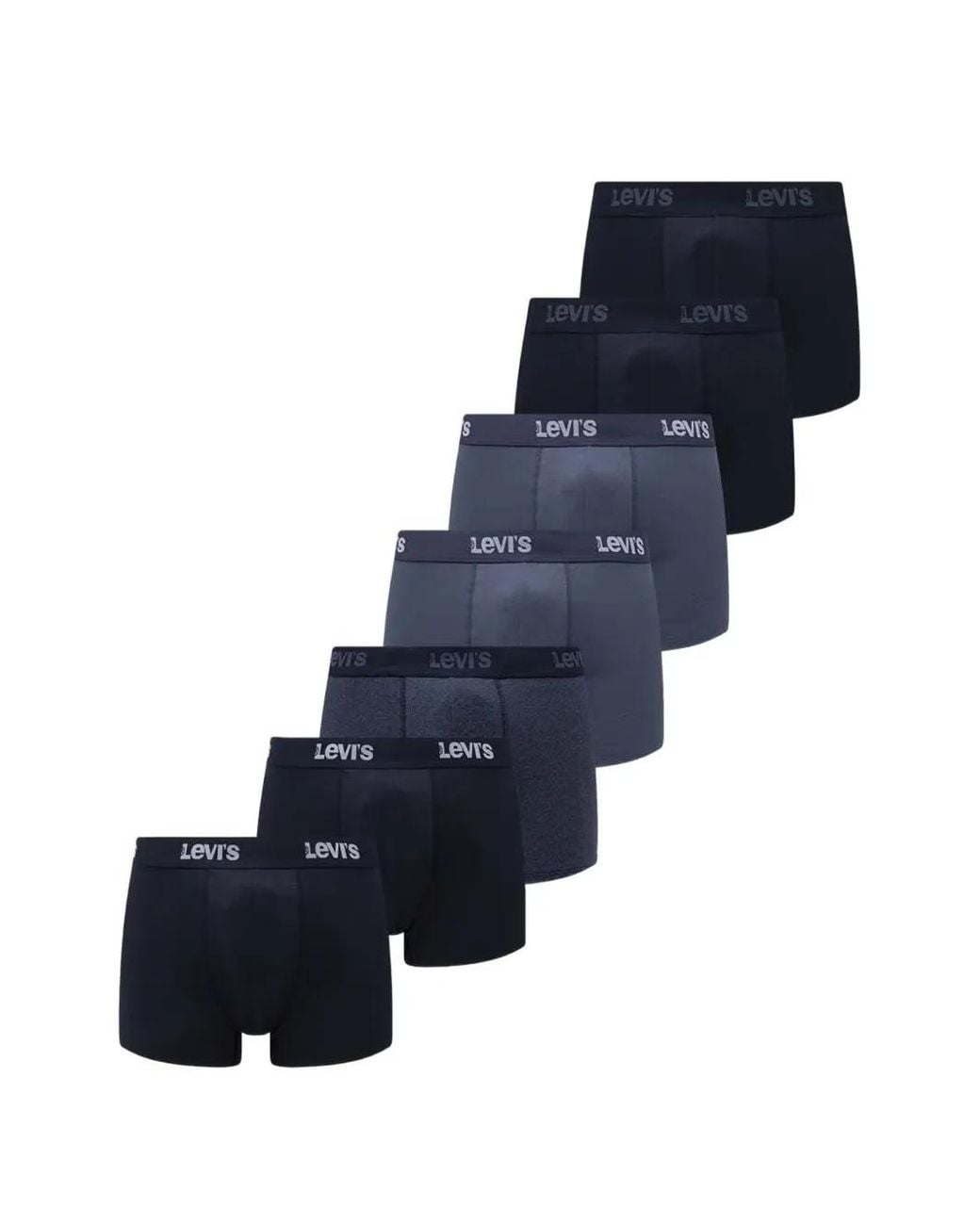 Levi's Blue Logo-Waistband Boxers (Set Of Seven) for men