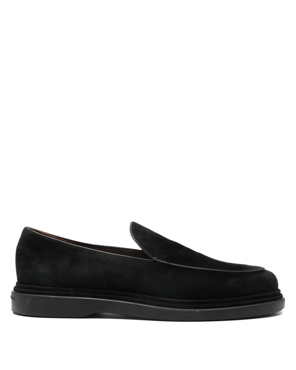 Fratelli Rossetti Black Mocassins En Daim for men