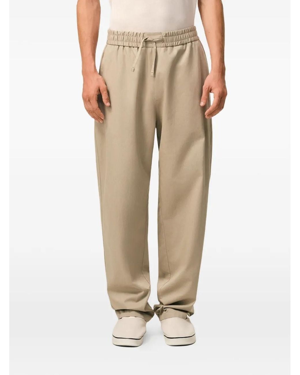 AMI Natural Cotton Elasticated Waist Trousers for men