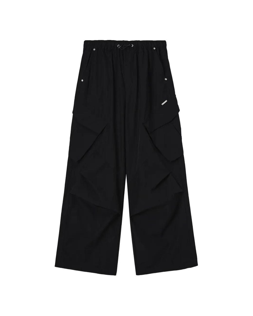 Musium Div. Black Drawstring-Waist Cargo Trousers