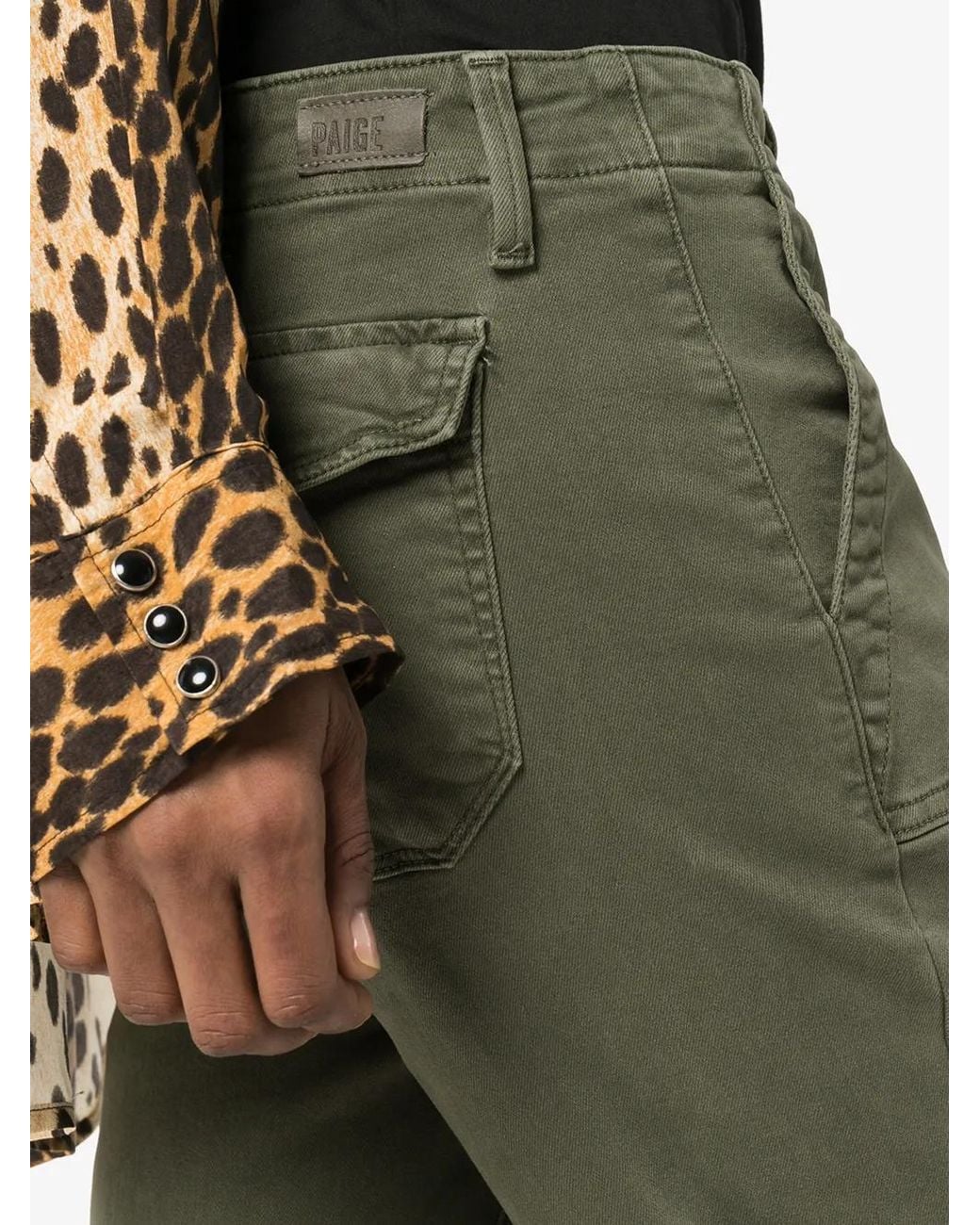 PAIGE Green Mayslie Cargo Jeans