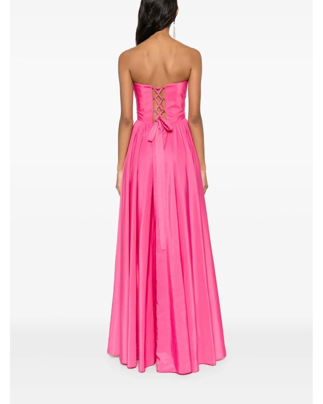Nissa Pink Bow-Detail Gown