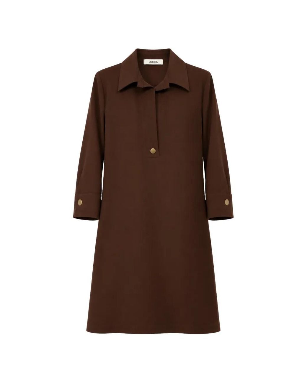 Jucca Brown Collared Mini Dress