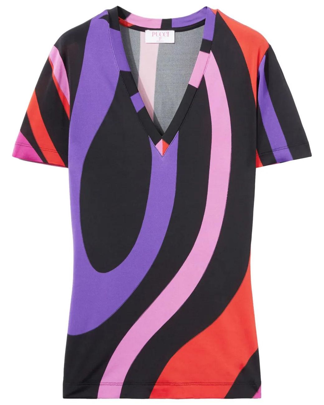 Camiseta con estampado Marmo Emilio Pucci de color Red