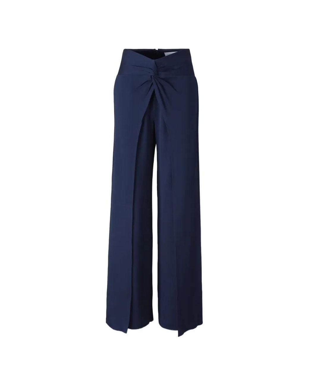 Silvia Tcherassi Blue Twist-Detail Wide-Leg Trousers