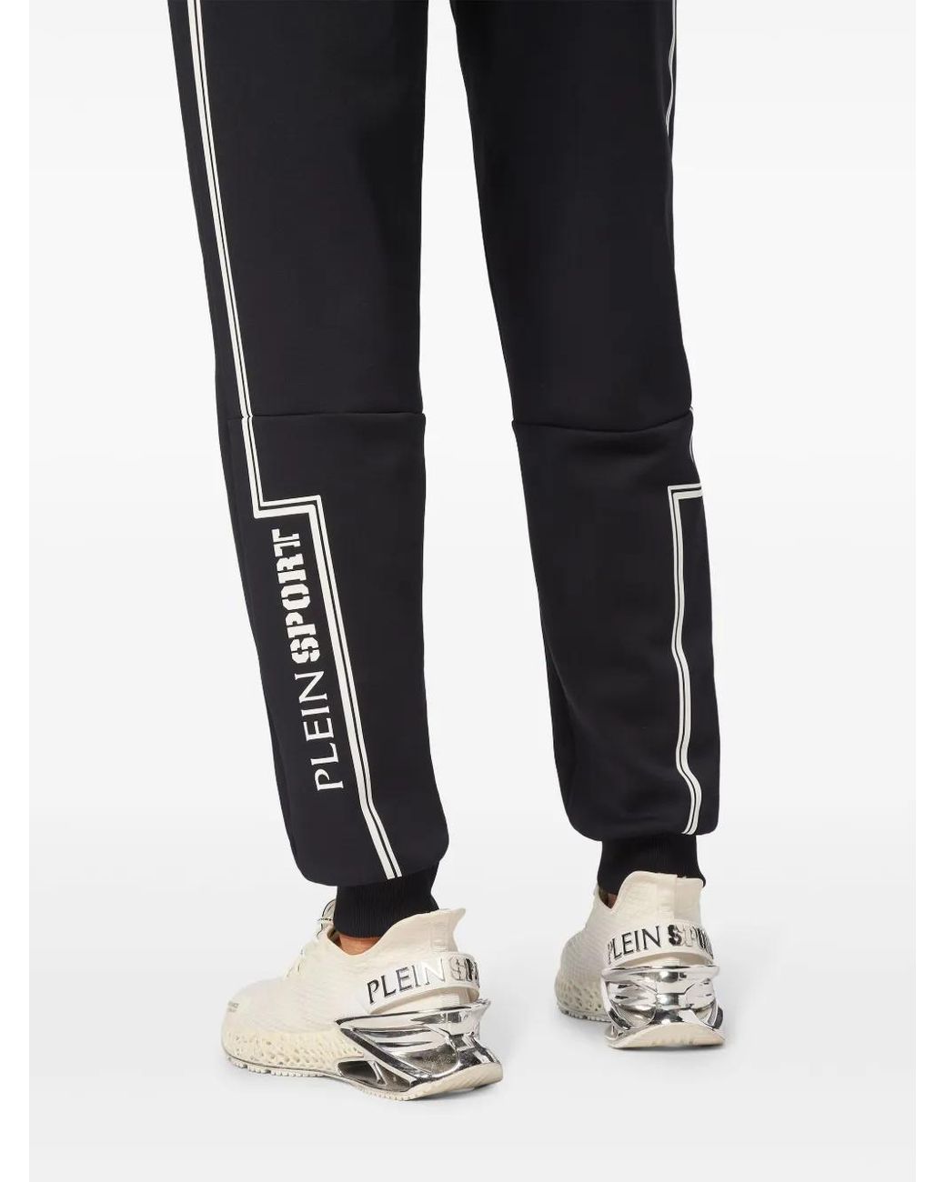 Philipp Plein Blue Logo-Print Track Pants for men