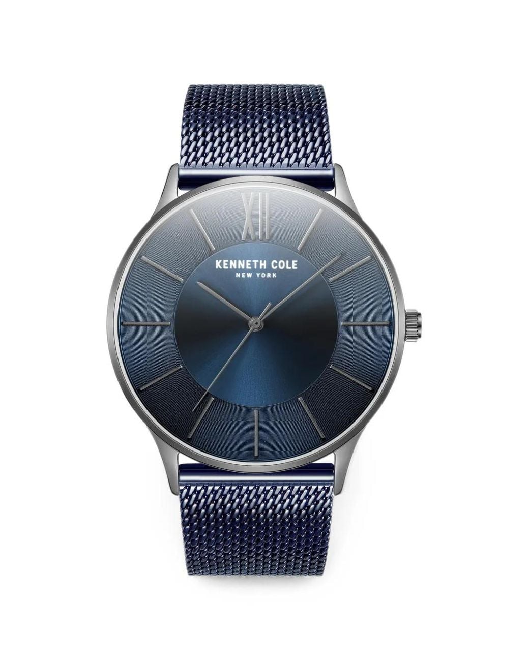 Kenneth Cole Blue Montre À Bracelet En Mesh Mm for men