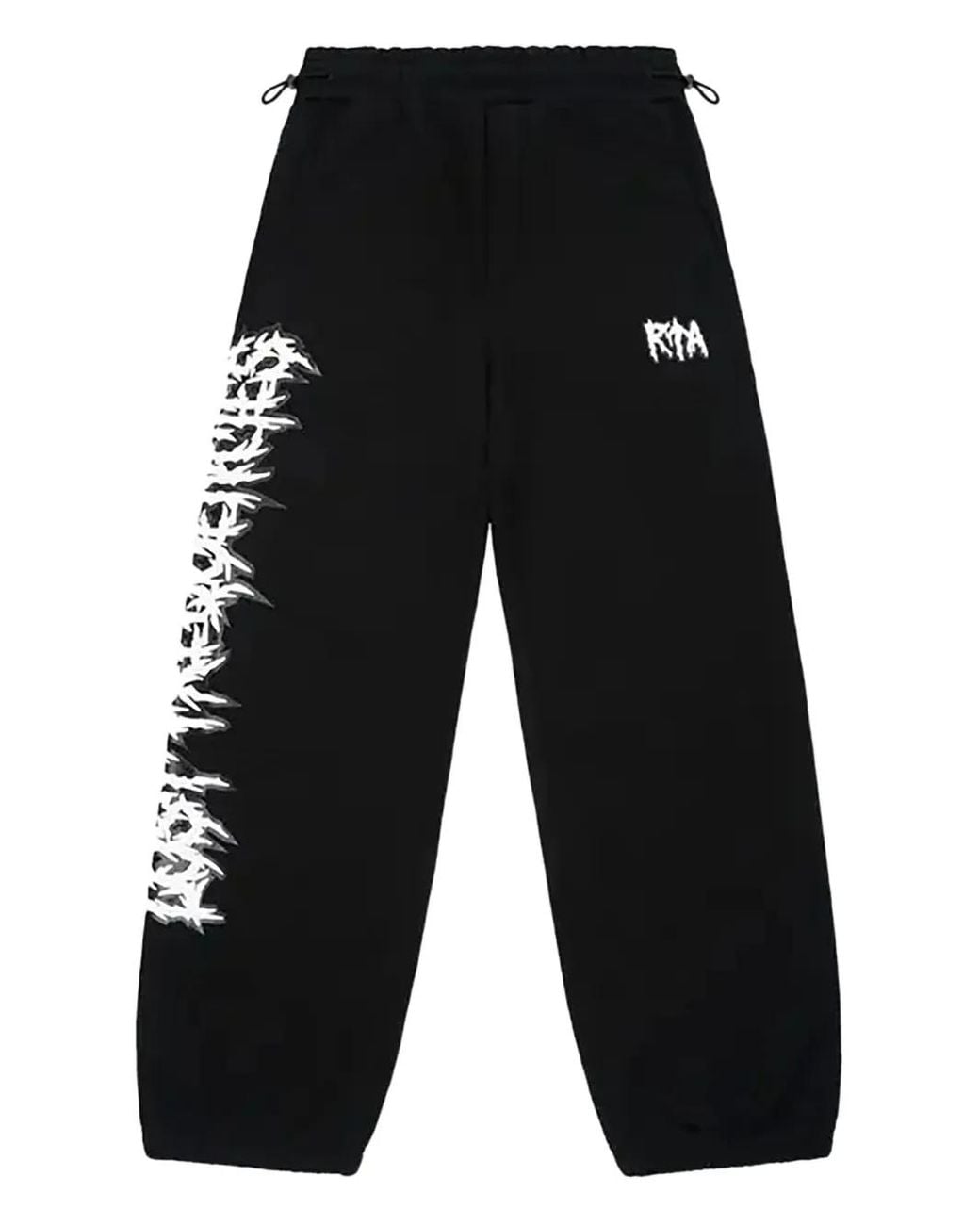 RTA Black Rafa Graphic-Print Track Pants for men