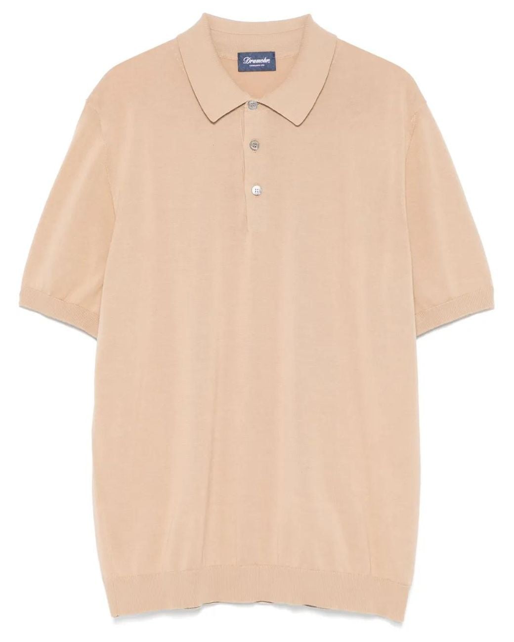 Drumohr Natural Cotton Polo Shirt for men
