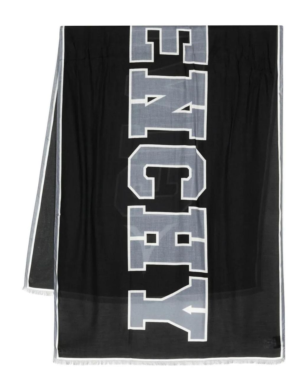 Givenchy Black Logo-Print Lightweight Scarf for men