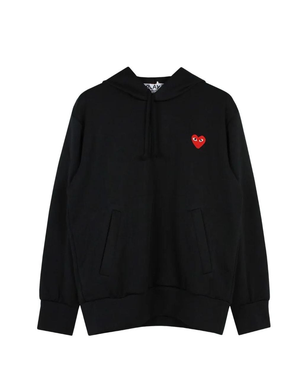 COMME DES GARÇONS PLAY Black Heart-Detail Hoodie for men