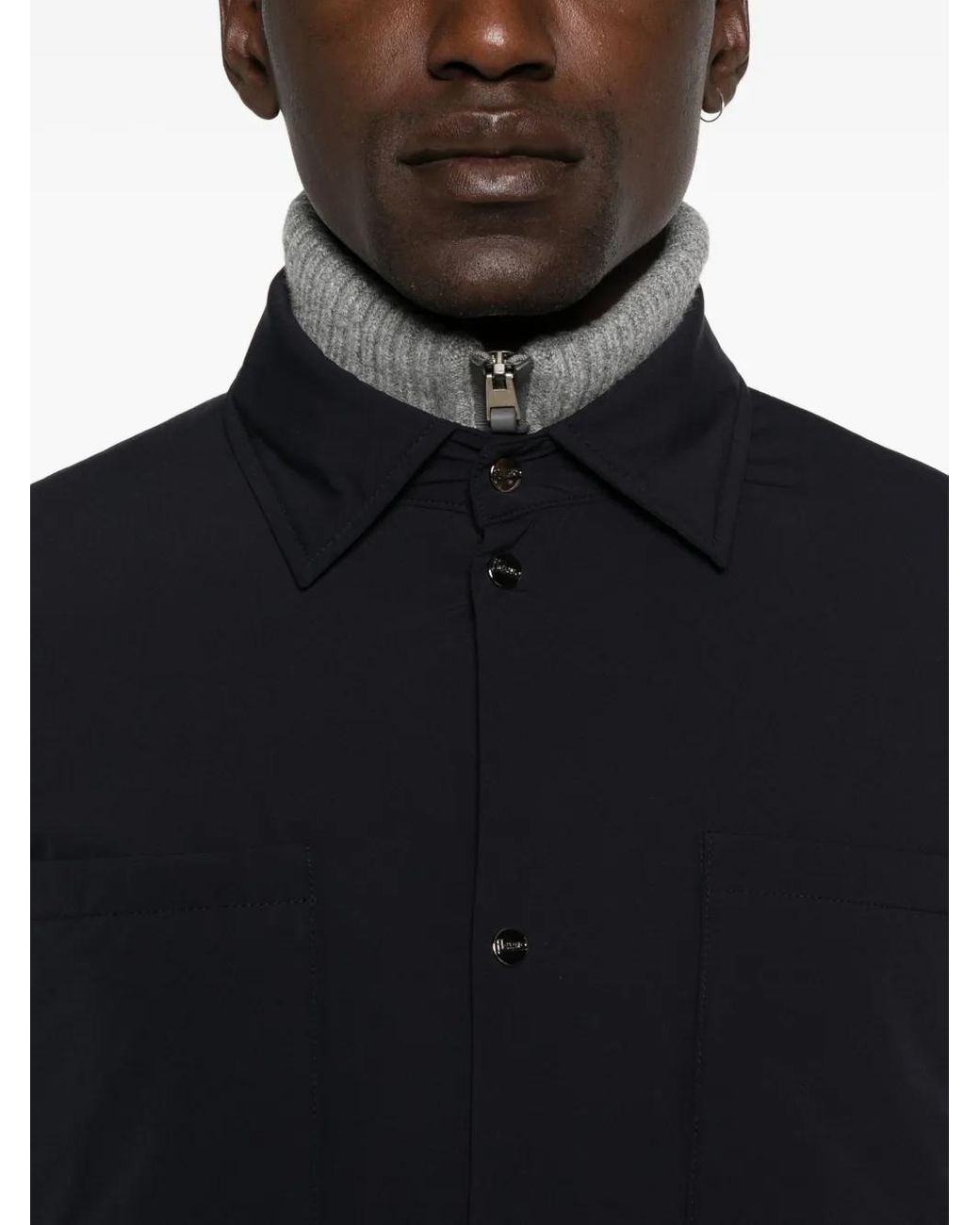 Chaqueta Con Botones Herno de hombre de color Black