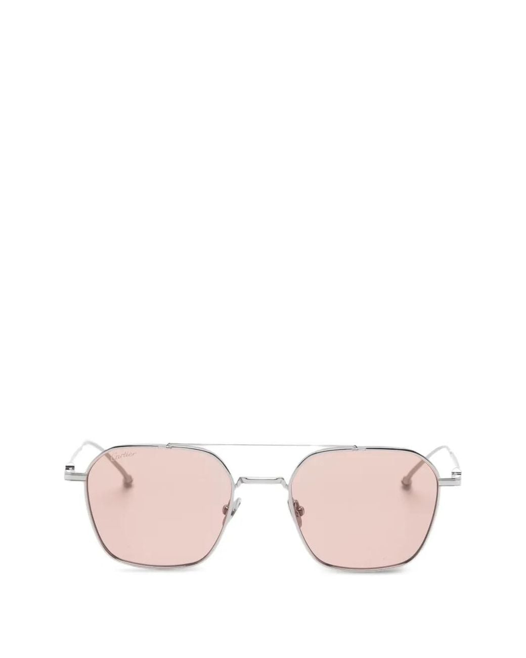 Cartier Pink Lunettes De Soleil À Monture Géométrique