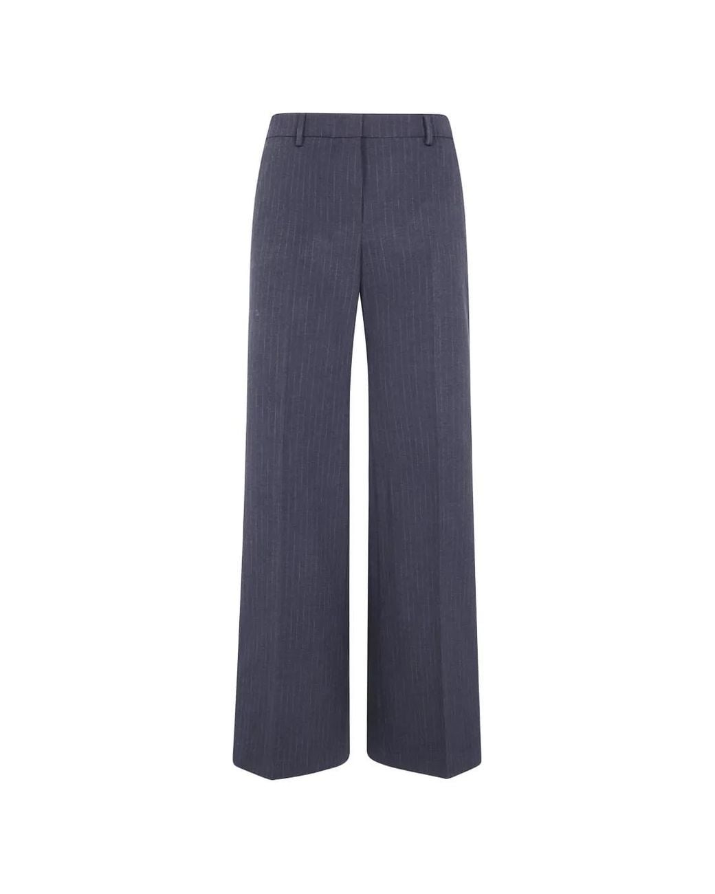 Seventy Blue Pinstripe-Pattern Trousers