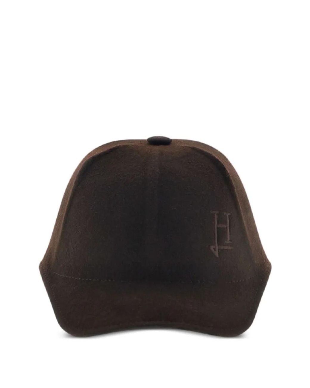 Herno Black Logo-Embroidered Wool Baseball Cap