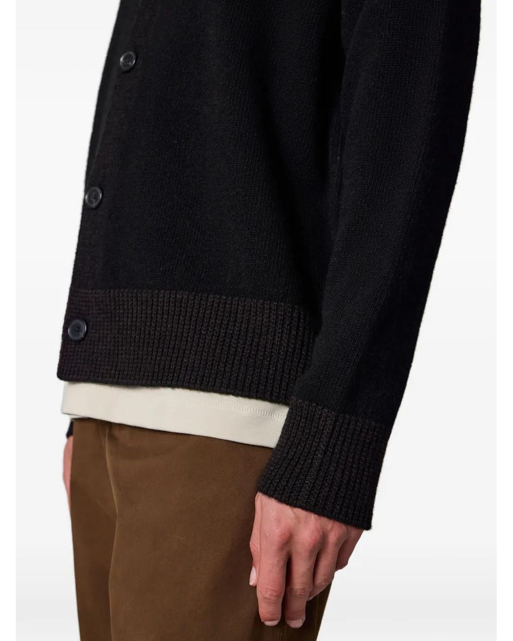 Paul Smith Black Lambswool Cardigan for men