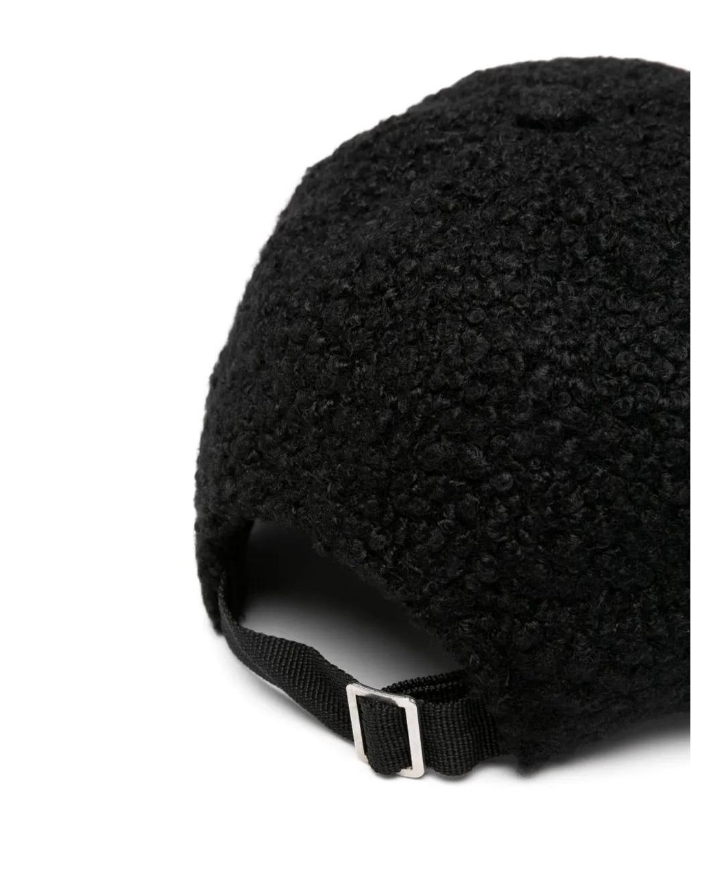 Versace Jeans Couture Black Bouclé Baseball Cap
