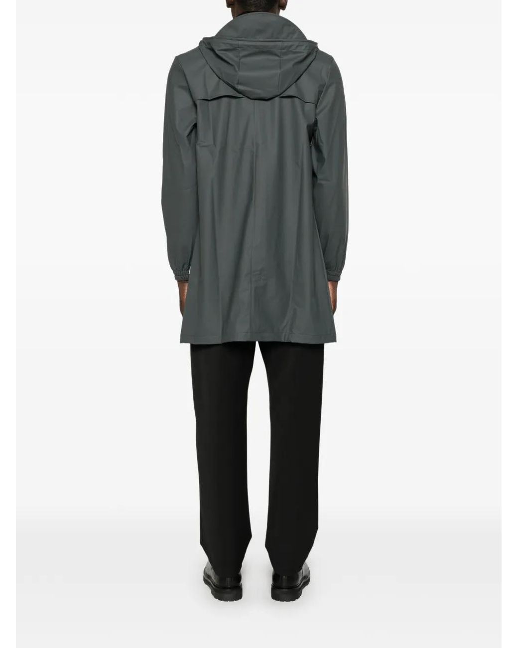 Rains Gray Storm Breaker Hooded Coat