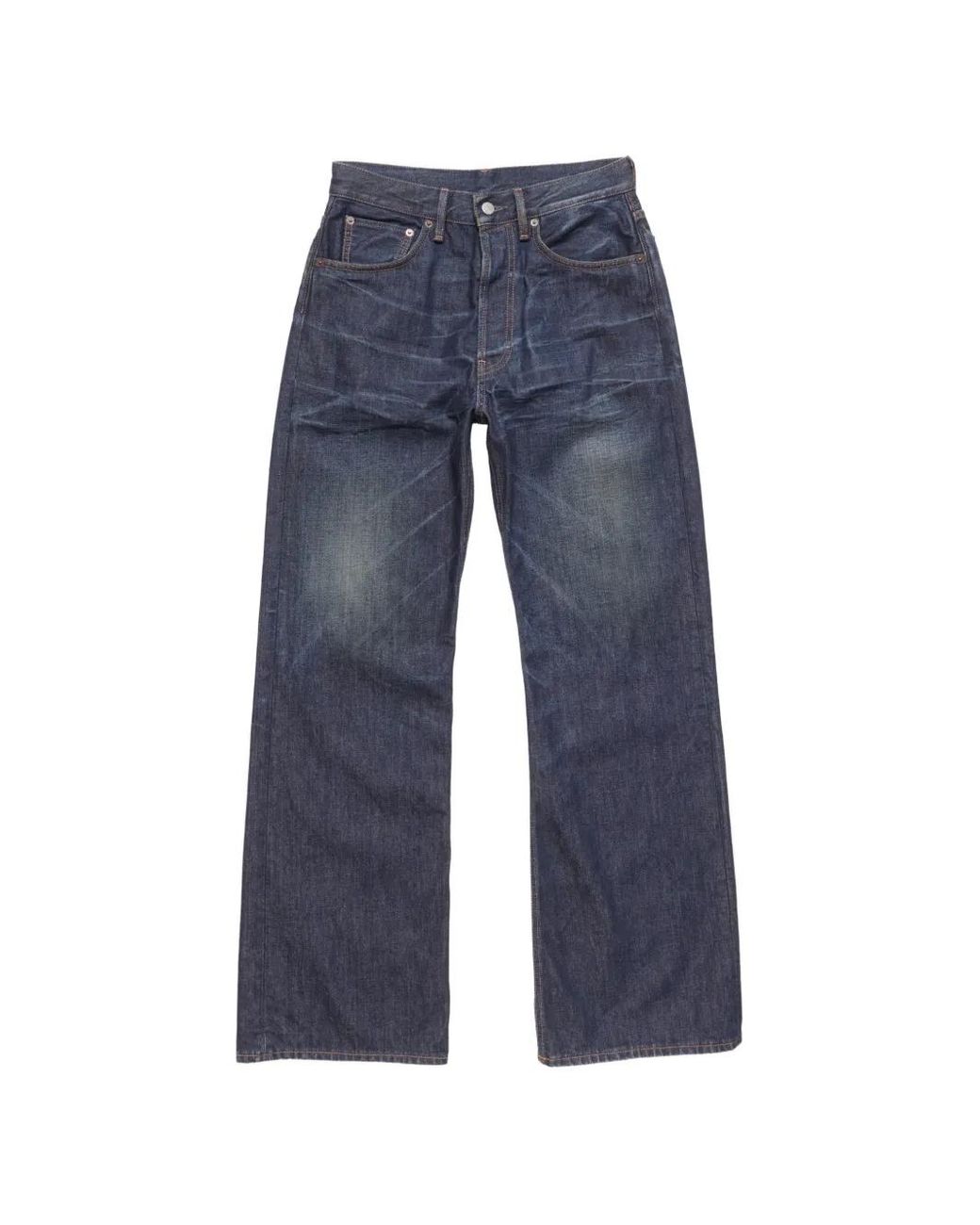 Acne Blue Regular Fit Jeans for men