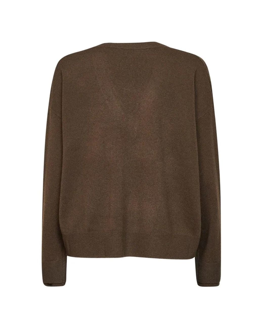 Kaos Brown V-Neck Wool Sweater