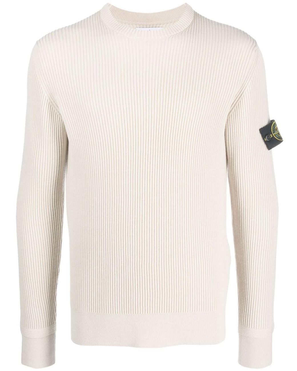 Cream stone island outlet jumper