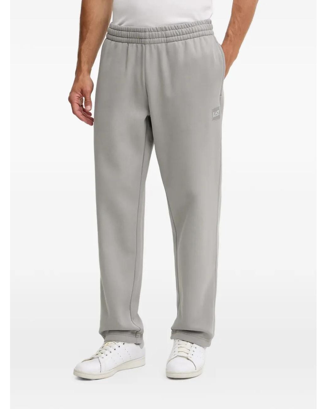 EA7 Gray Logo-Print Drawstring Tracksuit for men