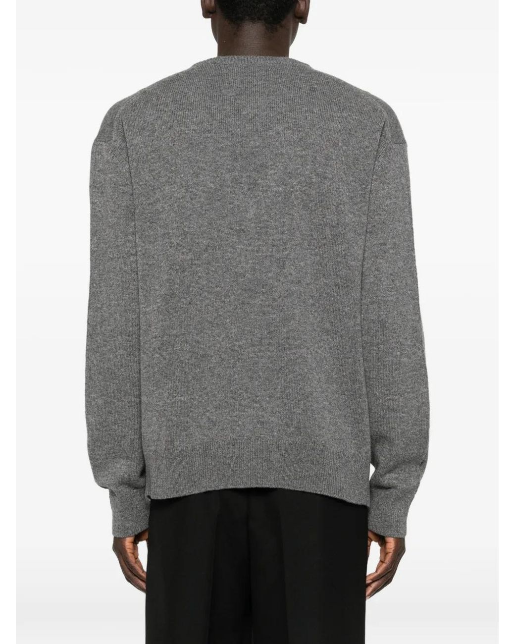 Jil Sander Gray Pull À Col V for men