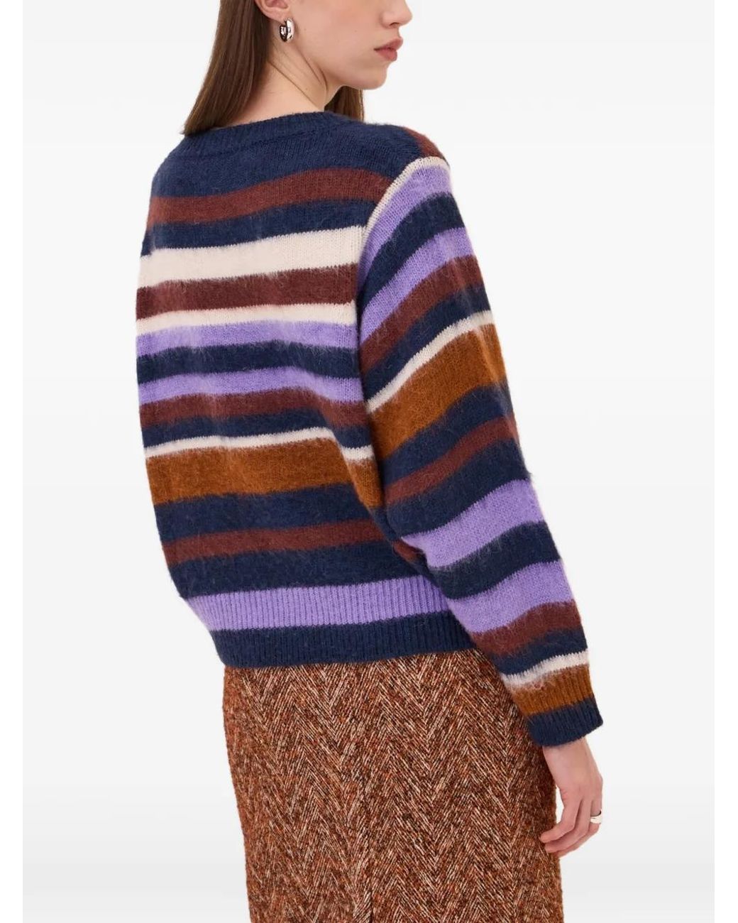 Pull À Rayures Ottod'Ame en coloris Blue